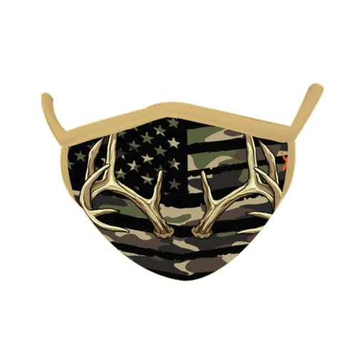 Wild Republic Kid's Face Masks: Green Camo Antlers