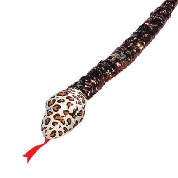 Snakess Stuffed Leopard Sequin Snake