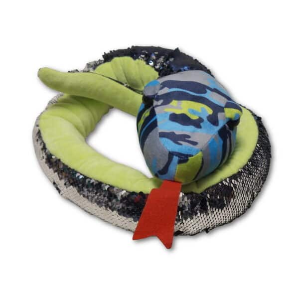 Coiled stuffed Snakess Sequin Snake