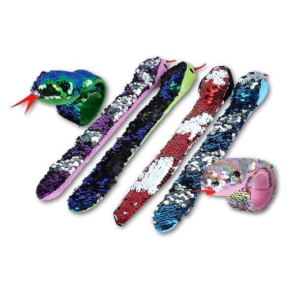 Shimmering Assorted Sequin Slap Bracelets