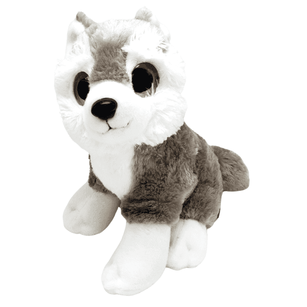 Little sitting wolf plush toy