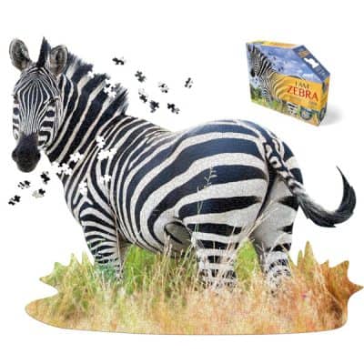 Puzzle: I Am Zebra. A 1000 pice zebra shaped Puzzle