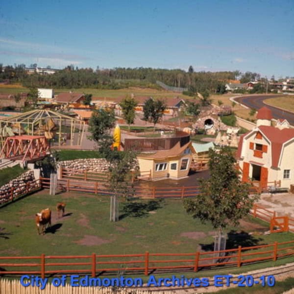 A photo of the Storyland Petting Zoo from the City of Edmonton's archives.