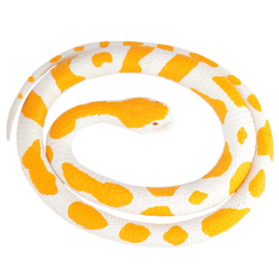 Image of Albino python rubber snake toy from Wild Republic