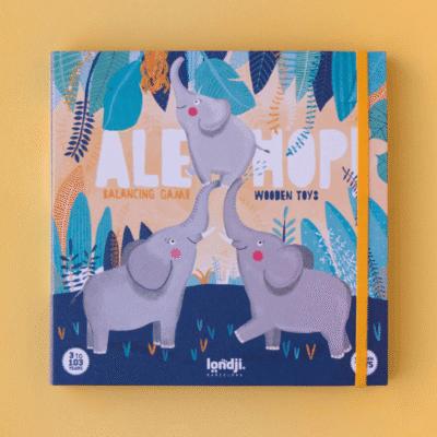 Image of Ale-Hop wooden stacking elephant toy