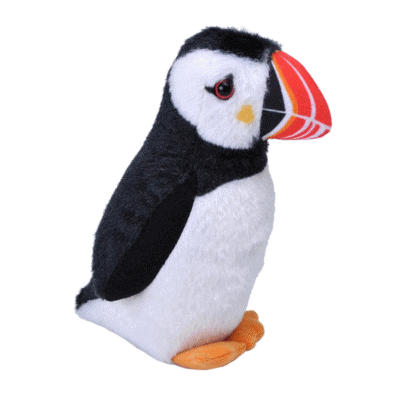 Image of puffin plush that makes noise from Wild Republic