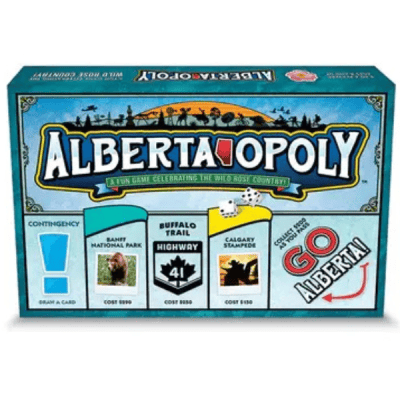 Image of the board game Alberta-opoly from Late for the Sky