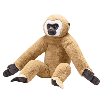 Image of tan plush Artist Series 14" Gibbon by Wild Republic