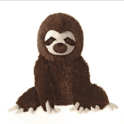 Image of 16" brown sitting sloth from Fiesta Toy