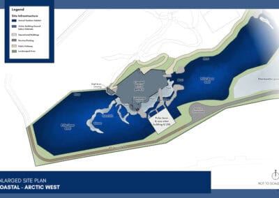 An artist's map of the Coastal Artic area