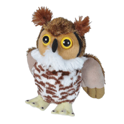 Image of a hug ems great horned owl made by wild republic