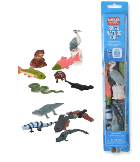 River Animals in A blue Tube