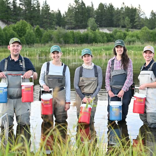 Children ride the new conservation carousel
