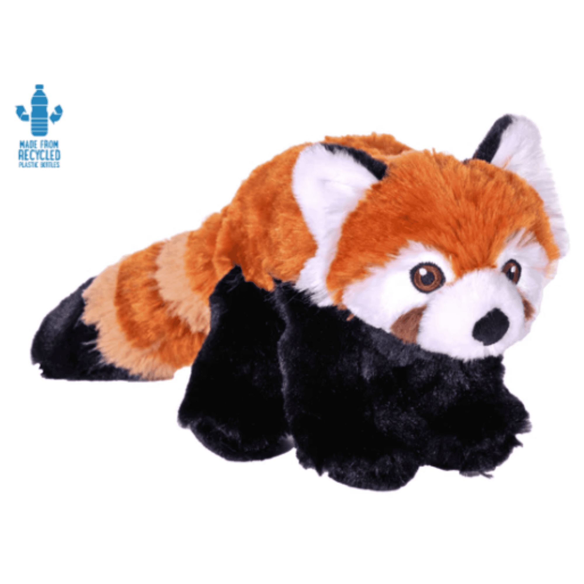 Image of a Ck Eco Mini Red Panda with stitched eyes, made by wild republic