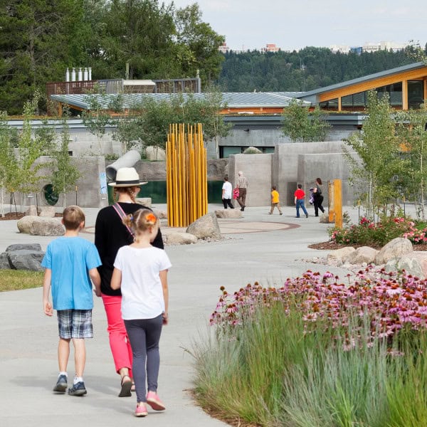 Valley Zoo visitors exploring the zoo on the Wander