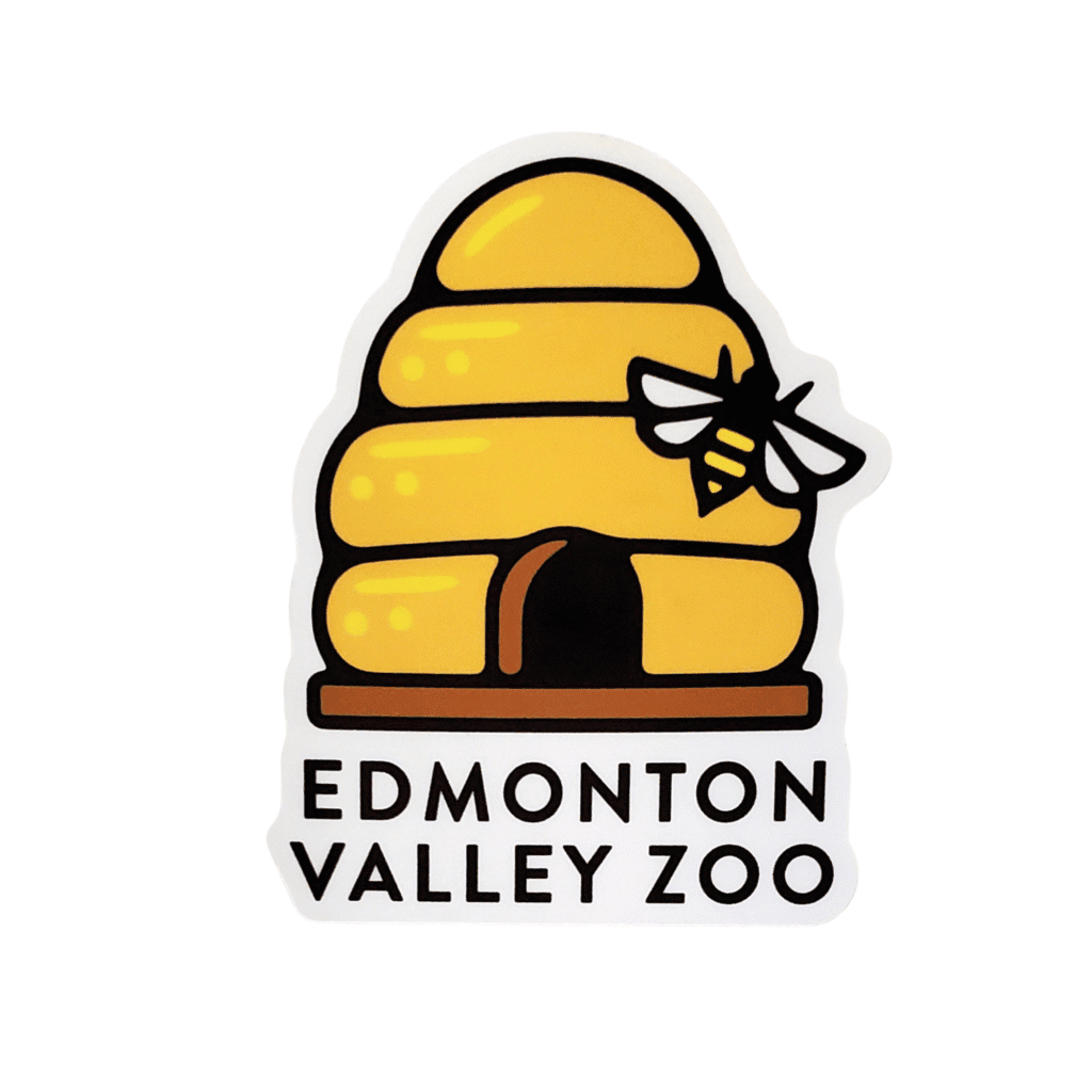 beehive Image of a beehive sticker with Edmonton Valley Zoo underneath, made by stickers northwest
