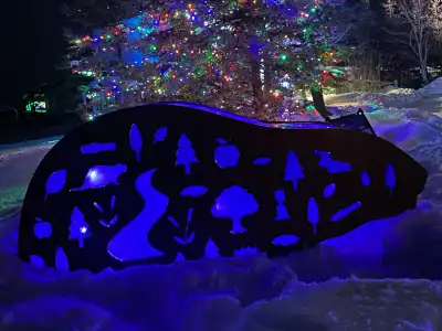 An artists rendering of the Castor Lantern Installation: a beaver.