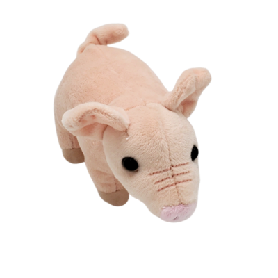 Image of stuffed toy pink pig.