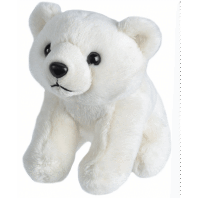 Photo of stuffed polar bear toy.
