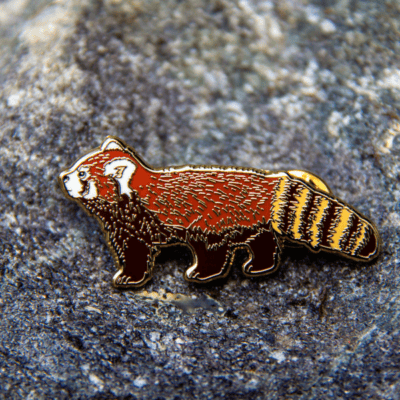 Red Panda George Pin by local artist SmudgeandLines