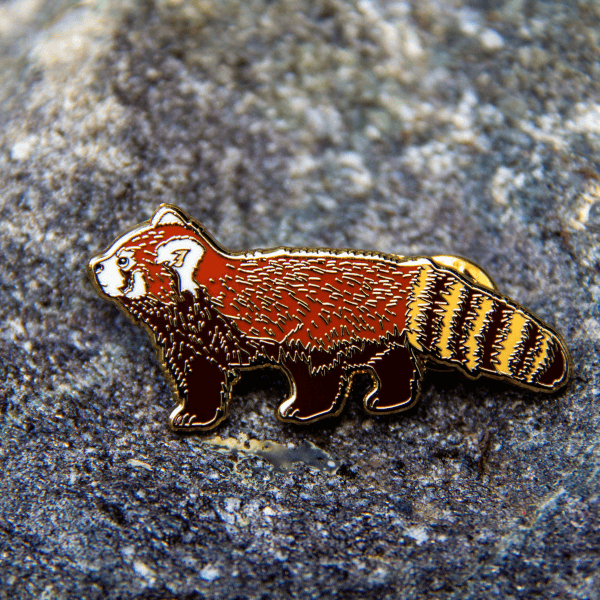 Red Panda George Pin by local artist SmudgeandLines